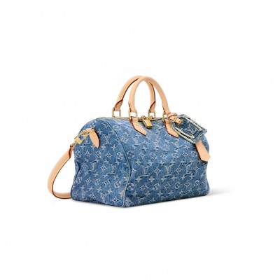 LOUIS VUITTON DENIM SPEEDY SOFT 30 M14430 (30*21*17cm) 